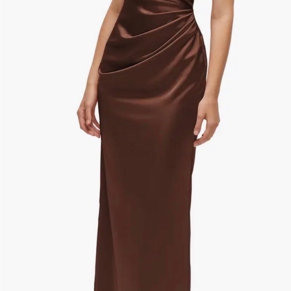 After Six Chocolate Brown Maxi Dress - Picture 3 of 6